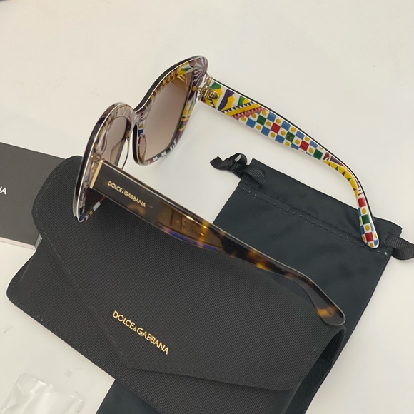 Dolce and Gabbana 54mm Gradient Butterfly Sunglasses Havana / Brown Gradient - Picture 9 of 15